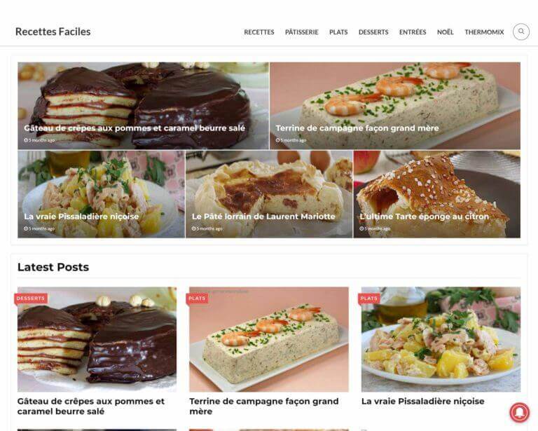 recettesfacile - Project made by WebPlover