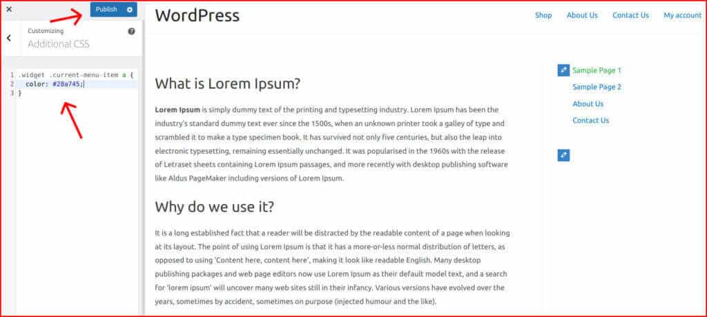 add custom css to wordpress - WebPlover