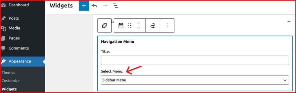 select nav menu - WebPlover